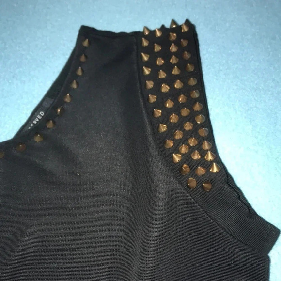 Spike blouse by RESERVED black peplum blouse size M - Picture 5 of 10